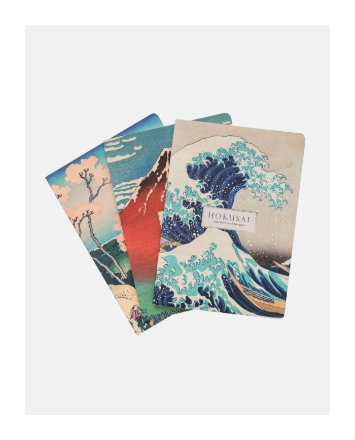 Hokusai Set 3 A5 Notebook- La Grande Onda di Kana